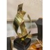 Escultura Abstrata Dourada 